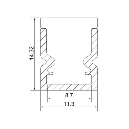 (image for) LED Aluminium Extrusion Recessed LED Aluminum Channel 1 meter(39.4inch) LED Profile
