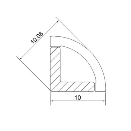 (image for) LED Plastic Channel Waterproof Led Profile Super Slim Channel (WxH):7 mm x 7mm 1 meter (39.4inch) LED Channel