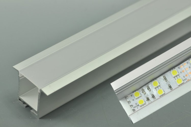 (image for) LED Aluminium Extrusion 18.6mm Recessed LED Aluminum Channel 1 meter(39.4inch) With Wings