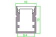 (image for) LED Channel Super Slim LED Profile(WxH):8.4 mm x 10 mm 1 meter (39.4inch) LED Strip Channel