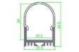 (image for) Super Wide 22mm LED Channel Slim LED Profile(H):28mm 1 meter (39.4inch) LED Line lighting Channel