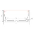 (image for) PB-AP-GL-048-R LED Aluminium Channel 1 Meter(39.4inch) Pendant Light LED Channel For 5050 5630 Multi Row LED Strip Lights