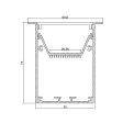 (image for) LED Aluminium Channel 1 Meter(39.4inch) Recessed Aluminum LED profile with flange LED Channel For 5050 5630 Multi Row LED Strip Lights