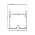(image for) 2.5 Meter 98.4â€œ LED Aluminium Channel With Dropped Lens 22mm Pendant Light LED Channel For 5050 5630 Multi Row LED Strip Lights