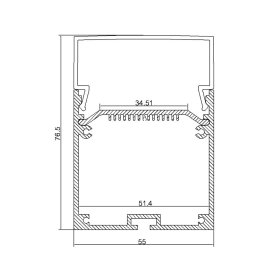 LED Aluminium Channel 1 Meter(39.4inch) With Dropped Lens 22mm Pendant Light LED Channel For 5050 5630 Multi Row LED Strip Lights