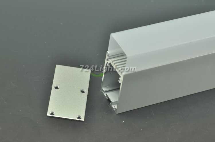 (image for) 2.5 Meter 98.4â€œ LED Aluminium Channel With Dropped Lens 22mm Pendant Light LED Channel For 5050 5630 Multi Row LED Strip Lights