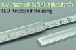 (image for) LED Aluminium Profile LED Strip Light Aluminium Profile 1M U Flat Style Rail Aluminium