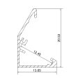 (image for) V Style LED Aluminium Extrusion LED Aluminum Channel 1 meter(39.4inch) with Reflector
