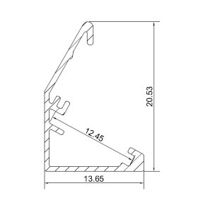 V Style LED Aluminium Extrusion LED Aluminum Channel 1 meter(39.4inch) with Reflector