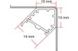 (image for) V LED Aluminium Channel 1 meter(39.4inch) LED Profile For Counter