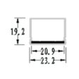 (image for) plastic Waterproof LED Profile square IP65 led channel housing For 20.9mm Flexible Strip light