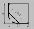 (image for) 1 Meter 39.4â€ Aluminum LED Suspended Tube Light LED Profile Diameter 30mm suit 20.3mm Flexible led strip light