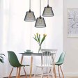 (image for) Black cage metal plug pendant light, industrial with on/off switch, for living room, bedroom and farmhouse