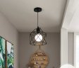 (image for) Industrial Pendant Light Black Cage Metal,for Dining Room, Bedroom, Kitchen, Hallway