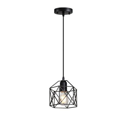 (image for) Industrial Pendant Light Black Cage Metal,for Dining Room, Bedroom, Kitchen, Hallway