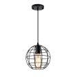 (image for) Industrial Pendant Light, retro black metal shade with adjustable for dining room, bedroom, kitchen, hallway