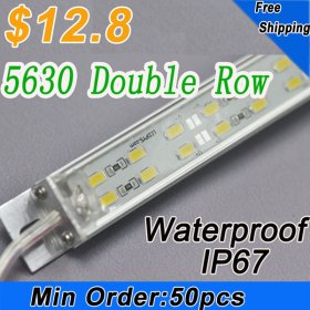 (image for) Wholesale Wholesale Waterproof Double Row LED Strip Bar 39.3inch 5630 1Meter Rigid LED Strip 12V 144LEDs/M