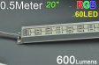 (image for) 0.5Meter 12V Double Row 20inch Superbright Waterproof 5050 RGB Color Changing LED Rigid Strip Bar 60LEDs