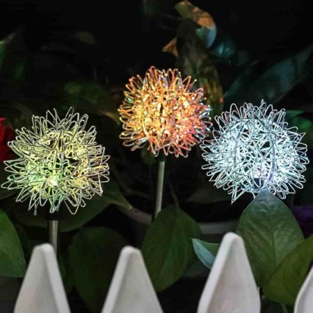 (image for) Dandelion Solar LED Garden Lights,2 Packs Outdoor Waterproof Decorative Lamp for Garden, Patio, Lawn, Party, Pathway Decoration
