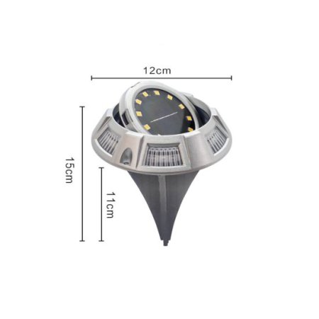 (image for) Solar Ground Lights, 22 LED Upgraded Bright Outdoor Color Changing in-Ground Lights for Yard Patio Pathway Deck Lawn (8 Pack)