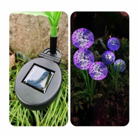 (image for) Solar Powered Dandelion Garden Stake Lights, LED Outdoor Waterproof Lights for Garden Backyard Lawn Landscape Decoration (2 Pack)