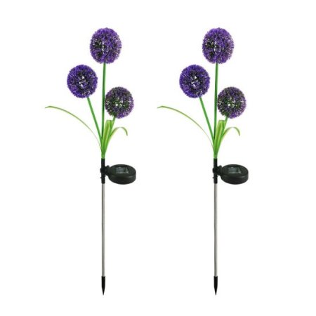 (image for) Solar Powered Dandelion Garden Stake Lights, LED Outdoor Waterproof Lights for Garden Backyard Lawn Landscape Decoration (2 Pack)