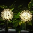 (image for) Dandelion Solar LED Garden Lights,2 Packs Outdoor Waterproof Decorative Lamp for Garden, Patio, Lawn, Party, Pathway Decoration
