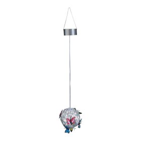 Hanging Butterfly Orb Solar Lights, Outdoor Yard Hanging Mesh Orb Colorful Waterproof Durable Metal Decorative