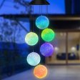 (image for) Outdoor Solar Ball Wind Chime Lights for Garden, Patio, Party, Yard, Window, Outdoor Decorations