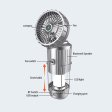 (image for) Outdoor Solar Camping Lights, Electric Fan Lights Portable Stretch Switch Lights Suitable for Indoor and Outdoor Camping Family Emergency Lights