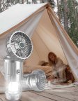 (image for) Outdoor Solar Camping Lights, Electric Fan Lights Portable Stretch Switch Lights Suitable for Indoor and Outdoor Camping Family Emergency Lights