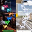 (image for) Outdoor Solar Dog Wind Chime Lights for Garden, Patio, Party, Yard, Window, Outdoor Decorations