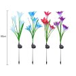 (image for) Outdoor Solar Lily Flower Lights for Garden, Lawn ,Patio, Pond, Backyard Decoration - 4 Pack