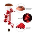 (image for) Red Bird Solar Wind Chime Outdoor Waterproof, Solar Mobile Hanging Light for Garden, Window, Yard, Birthday Party Decoration