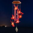 (image for) Red Bird Solar Wind Chime Outdoor Waterproof, Solar Mobile Hanging Light for Garden, Window, Yard, Birthday Party Decoration