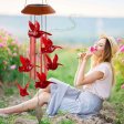 (image for) Red Bird Solar Wind Chime Outdoor Waterproof, Solar Mobile Hanging Light for Garden, Window, Yard, Birthday Party Decoration