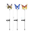 (image for) Solar Butterfly Lights, 3 Pack Garden Solar Lights Outdoor, Multi-Color Changing LED Solar Lights, Solar Stake Light with IP65 Waterproof Fiber Optic Butterfly Decorative Lights