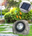 (image for) Solar Stone Light, Waterproof Resin Simulation Stone Light for Garden Lawn Path Landscape Spotlight