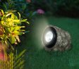 (image for) Solar Stone Light, Waterproof Resin Simulation Stone Light for Garden Lawn Path Landscape Spotlight