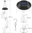 (image for) Solar Wind Chimes, Moon and Star Hanging Mobile Color Changing Light for Garden Patio Yard Window Outdoor Decorations