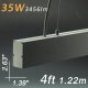 (image for) Linear Lighting Fixtures 4ft 1.2 Meter 2.63" x 1.39" 35W AC120-277V