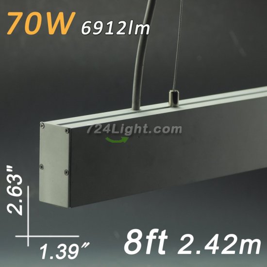 (image for) Linear Lighting Fixtures 8ft 2.4 Meter 2.63\" x 1.39\" 70W AC120-277V