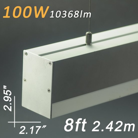 (image for) Linear Suspensions 8ft 2.4 Meter 2.95\" x 2.17\" 100W AC120-277V