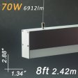 (image for) Linear Suspension Lighting 8ft 2.4 Meter 2.88" x 1.34" 70W AC120-277V