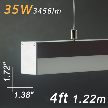 (image for) Linear pendant lighting 4ft 1.2 Meter 1.72" x 1.38" 35W DC 12V