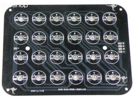 (image for) 24W 182x142mm RGB LED High Power Rectangular Aluminum Plate 8 Series Connections Common Anode