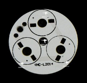(image for) 3W High Power LED Aluminum Plate Black White Aluminum Plate Diameter 50mm