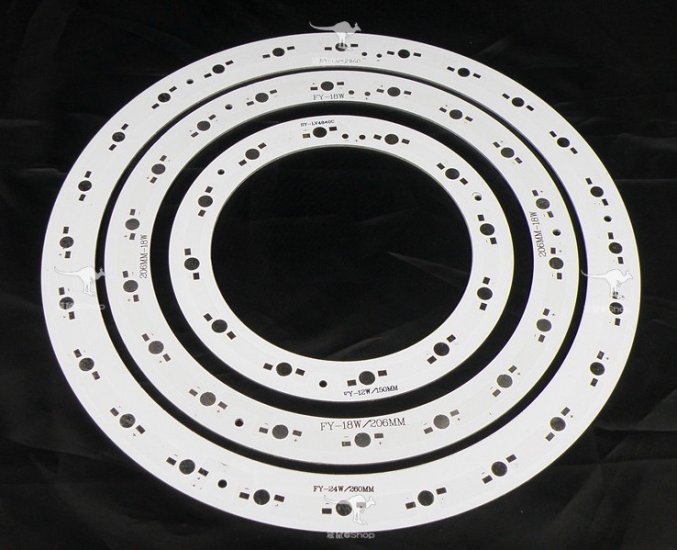 (image for) 24W&18W&12W High Power LED Aluminum Plate Circular Ceiling Diameter 260mm 206mm 150mm