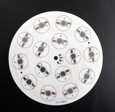 (image for) 15W RGB LED High Power Aluminum Plate 5 Series Connections Common Anode Diameter 120mm Underground Light Aluminum Plate