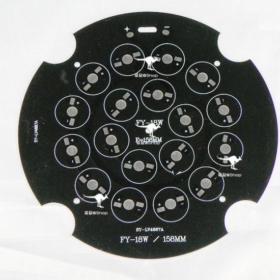 (image for) 15W 18W LED High Power Aluminum Plate Diameter 158mm Ceiling Light Plate